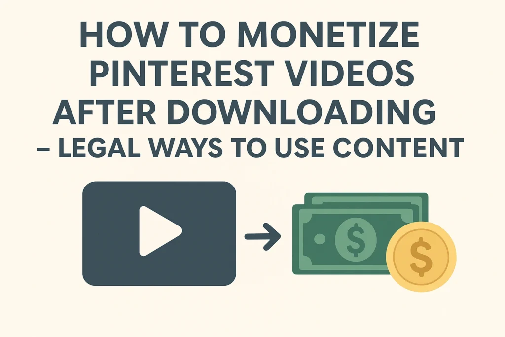 Monetize Pinterest Videos After Downloading