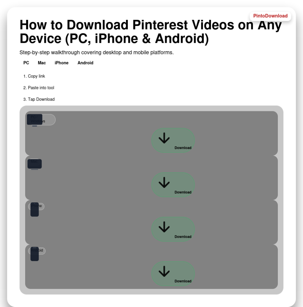 How to Download Pinterest Videos on Any Device (PC, iPhone & Android) Step-by-Step