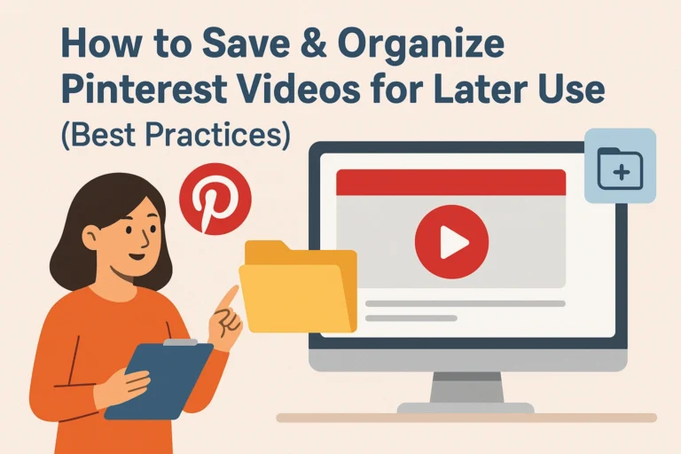 How to Save & Organize Pinterest Videos for Later Use (Best Practices)