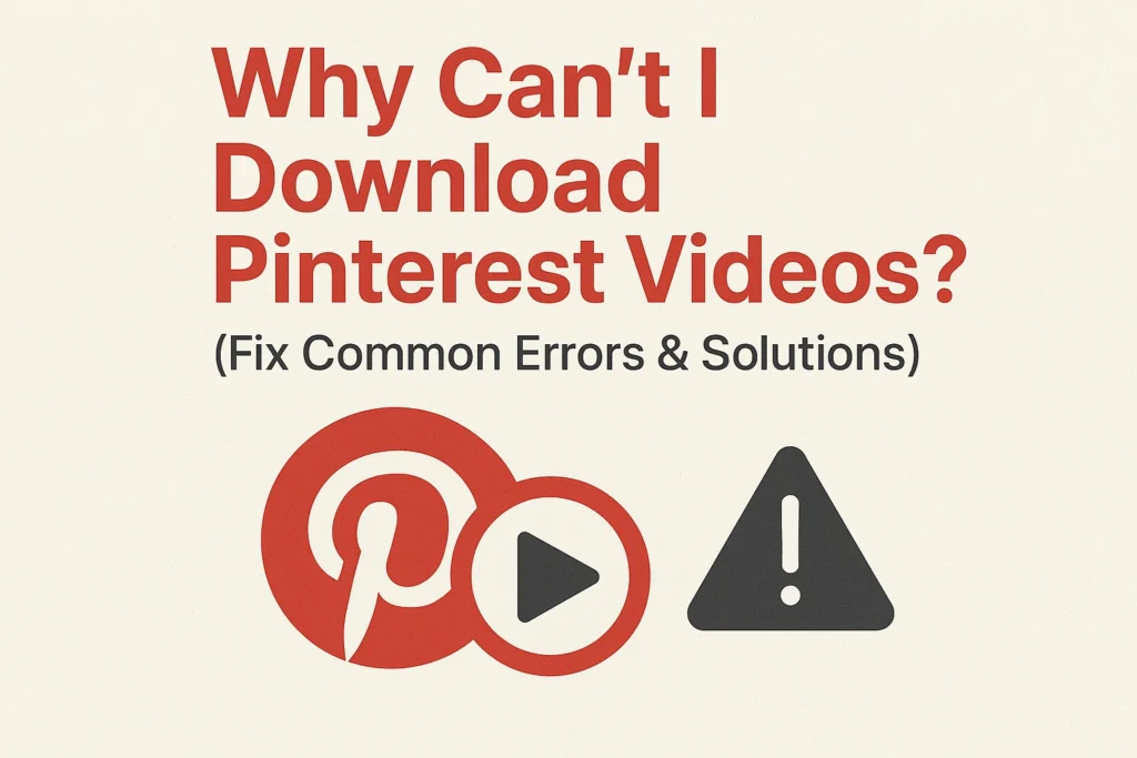 Why Can’t I Download Pinterest Videos? (Fix Common Errors & Solutions)