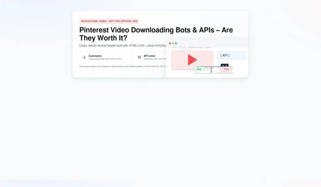 Pinterest Video Downloading Bots & APIs – Are They Worth It?