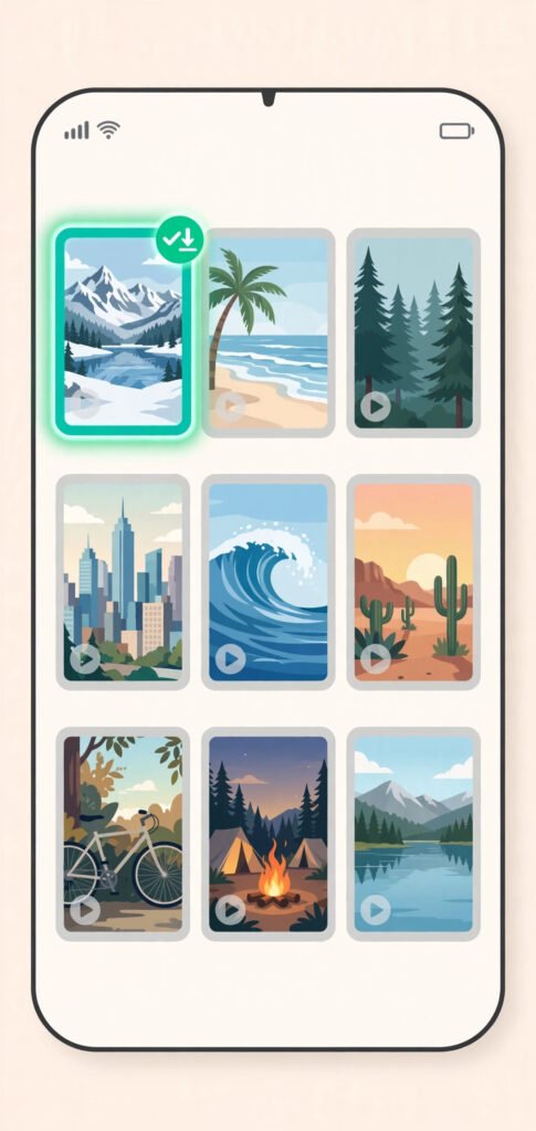 Saved Pinterest video in iPhone Photos gallery