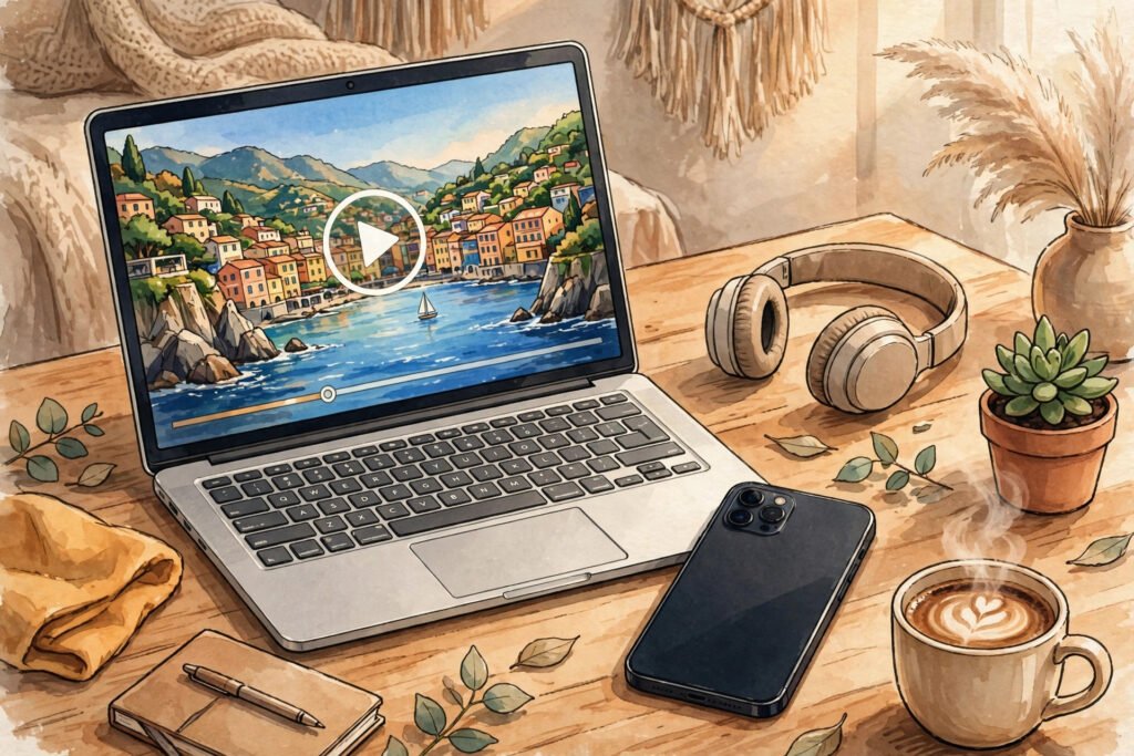 MP4 video file playing on a smartphone and desktop media player showing playback compatibility