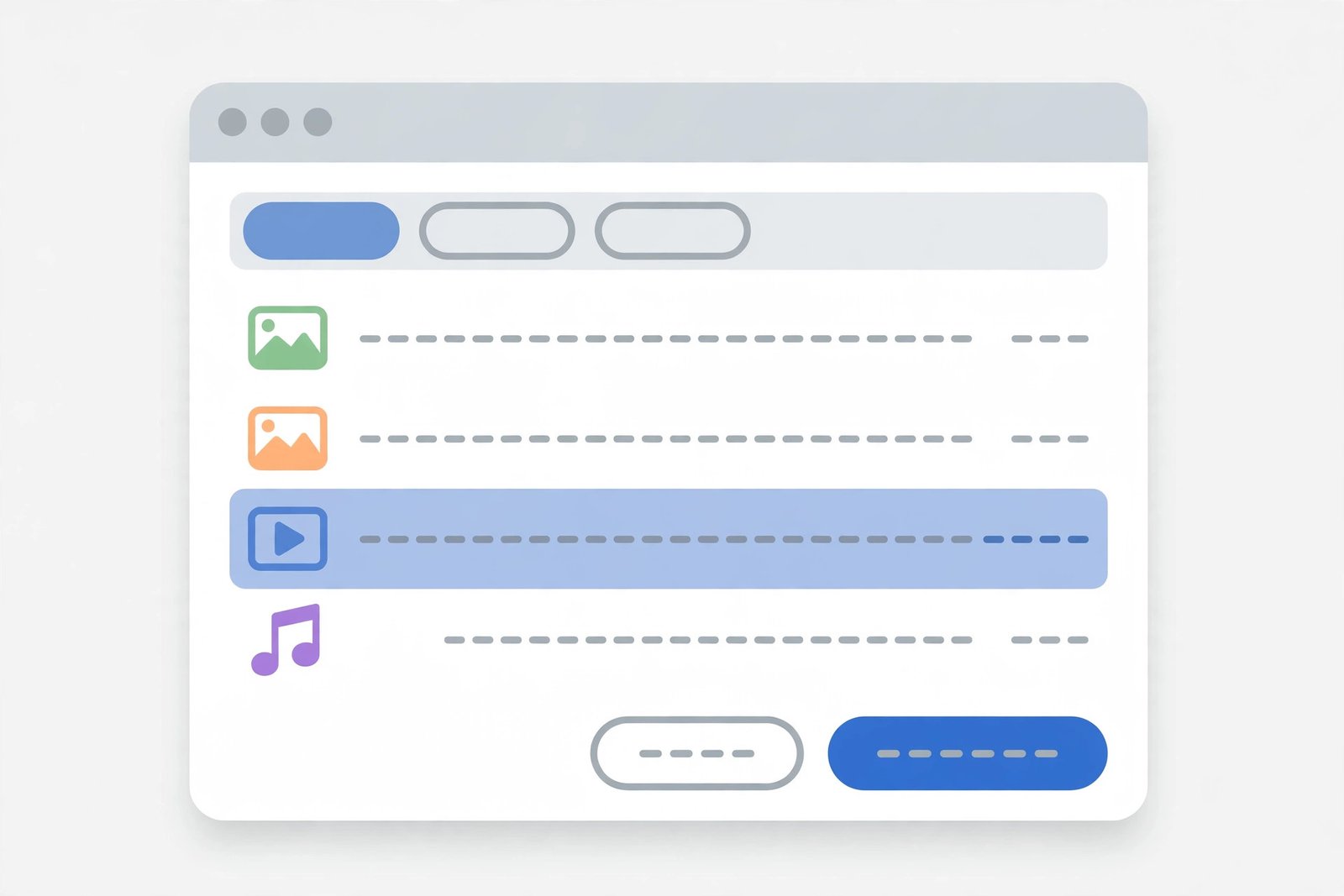 Firefox Page Info media list with a video file highlighted for saving