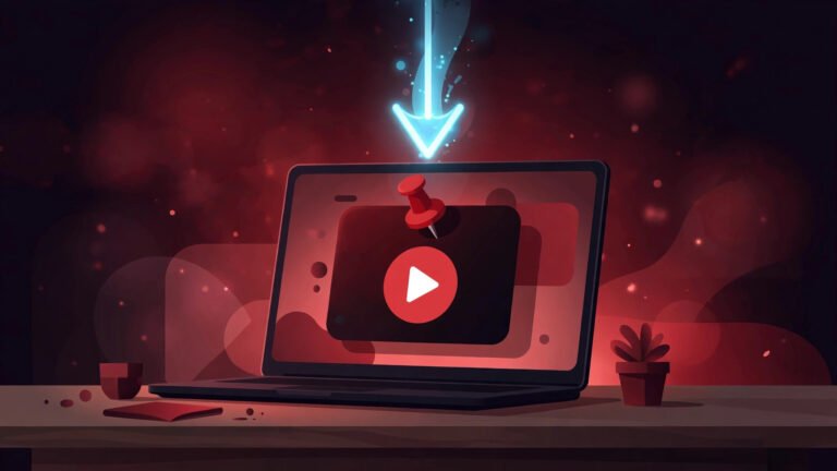 How to download Pinterest videos on PC in 2026 – laptop displaying a Pinterest video with a download arrow
